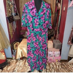 Leslie Fay Vintage Floral Dress 12